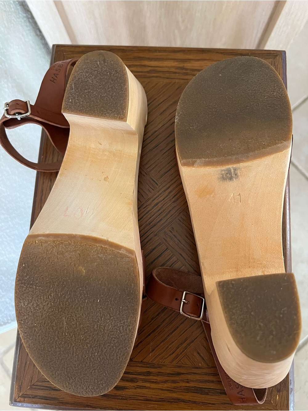 Swedish Hasbeens Kringlan Clog Sandals Anthropologie - Picture 11 of 11